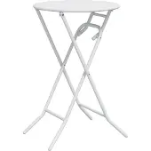 vidaXL Table de jardin blanche 50 x 50 x 72 cm en métal