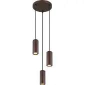 Globo Lighting Suspension en bronze James 3 lumières rondes