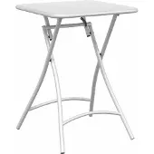 vidaXL Table de bistrot blanche 55 x 55 x 72,5 cm Acier thermolaqué