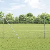 Syfax Clôture hexagonale avec poteau 100 x 1,6 m Acier galvanisé