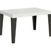 Itamoby Table Extensible 90X130/234 Cm Frêne Blanc Flamme Structure Anthracite