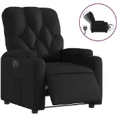 Syfax Fauteuil inclinable électrique Noir Similicuir