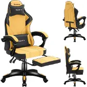 Huzaro Chaise de jeu ergonomique avec repose-pieds Bureau réglable