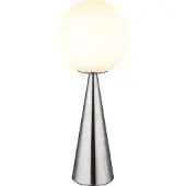 Globo Lampe de table Pinpal nickel avec verre convexe blanc