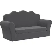 vidaXL Canapé-lit 2 places pour enfants Anthracite Peluche douce