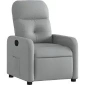 Syfax Fauteuil inclinable Gris clair Tissu