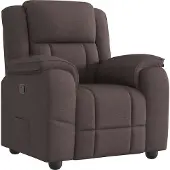 Syfax Fauteuil inclinable Marron foncé Tissu