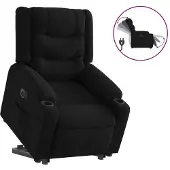 Syfax Fauteuil inclinable électrique noir tissu