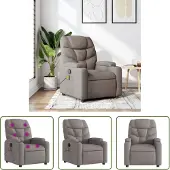 The Living Store Fauteuil de massage Taupe Tissu