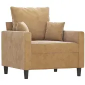 vidaXL Fauteuil marron 60 cm velours