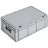 Lockweiler Valise en plastique 42l polypropylène avec 2 poignées L600xl400xH233mm gris empilable - PC42 2M-139242210118