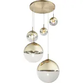 Globo Lampe à suspendre métal doré, 3x E27