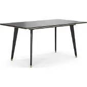 Vicco Table de salle à manger Goldamo Noir 160-200 x 90 cm Extensible, Model 53020