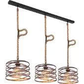 Globo - lampe suspendue - Marco - noir - métal - grande lampe de table de salle à manger - E27 - 15641-3H