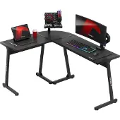 Huzaro Hero 6.0 Table de jeu d'angle, forme en L, carbone, noir, Nouveau