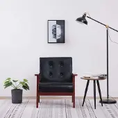 Prolenta Maison Exclusive - Fauteuil en similicuir noir