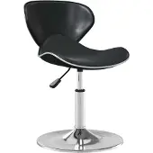 Syfax Tabouret de bar Noir Similicuir