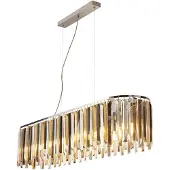 Searchlight Lampe à suspendre, cristaux, verre, chrome, H 150 cm, CLARISSA