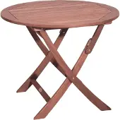 Garden Pleasure 985072 Gartentisch Stockholm braun rund