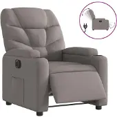 Syfax Fauteuil inclinable électrique Taupe Tissu
