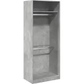 vidaXL Armoire gris béton 80x50x200 cm Bois composite