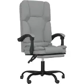 Syfax Fauteuil de massage inclinable de bureau Gris clair Tissu