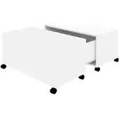 Syfax Table basse blanc 75x75x38 cm bois d'ingénierie