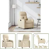 The Living Store Relaxsessel Creme Stoff