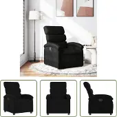 The Living Store Fauteuil relax noir tissu
