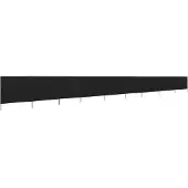 Syfax Paravent 9 panneaux Tissu 1200 x 160 cm Noir