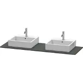 Duravit Console XSQUARE avec 2 découpes 16x1600x550mm grap ma