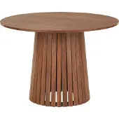 Happy Garden Table à manger ronde 110cm en bois foncé LIV