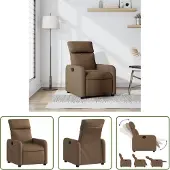 The Living Store fauteuil inclinable tissu marron