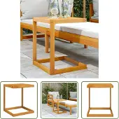 The Living Store C-Tisch 42x40x50 cm Massivholz Akazie