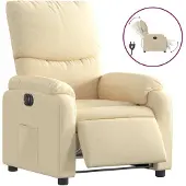 Sonstiges Fauteuil inclinable électrique Crème Tissu