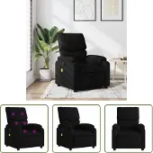 The Living Store Fauteuil de massage Noir Tissu