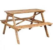 The Living Store Table de pique-nique 115x115x81 cm Bambus