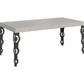 Itamoby Table Extensible En Cachemire Karamay 180/284X90 Cm Avec Pieds Anthracite