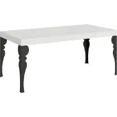 Itamoby Table Extensible 90X180/440 Cm Paxon Frêne Blanc Structure Anthracite