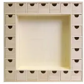 Artémio Calendrier de l'Avent carré en bois 39 x 39 cm