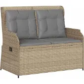 Syfax Banc de jardin Beige polyrotin