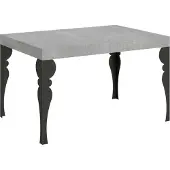 Itamoby Table Extensible 90X130/390 Cm Paxon Cement Structure Anthracite