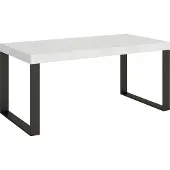 Itamoby Table Extensible 90X180/284 Cm Tecno Premium Frêne Blanc Structure Anthracite
