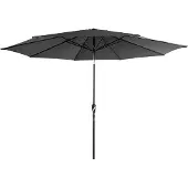 Happy Garden Parasol droit HAPUNA rond 3,30m de diamètre gris