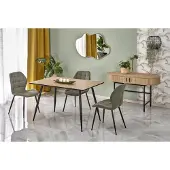 Halmar Table BERTO naturel / noir