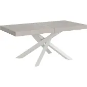 Itamoby Table Extensible Volantis Cashmere 180/284X90 Cm Avec Pieds Blancs