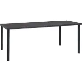 The Living Store Outdoor-Esstisch Anthrazit 190x90x74 cm Stahl