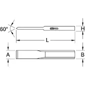 Ks Tools 162.0421 ciseau à métaux Ciseau à froid