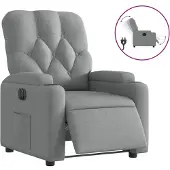 Sonstiges Fauteuil inclinable électrique Gris clair Tissu