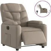 Syfax Fauteuil inclinable électrique Cappuccino Similicuir